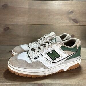 new balance 550 kids youth size 6 shoes green white walking sneakers